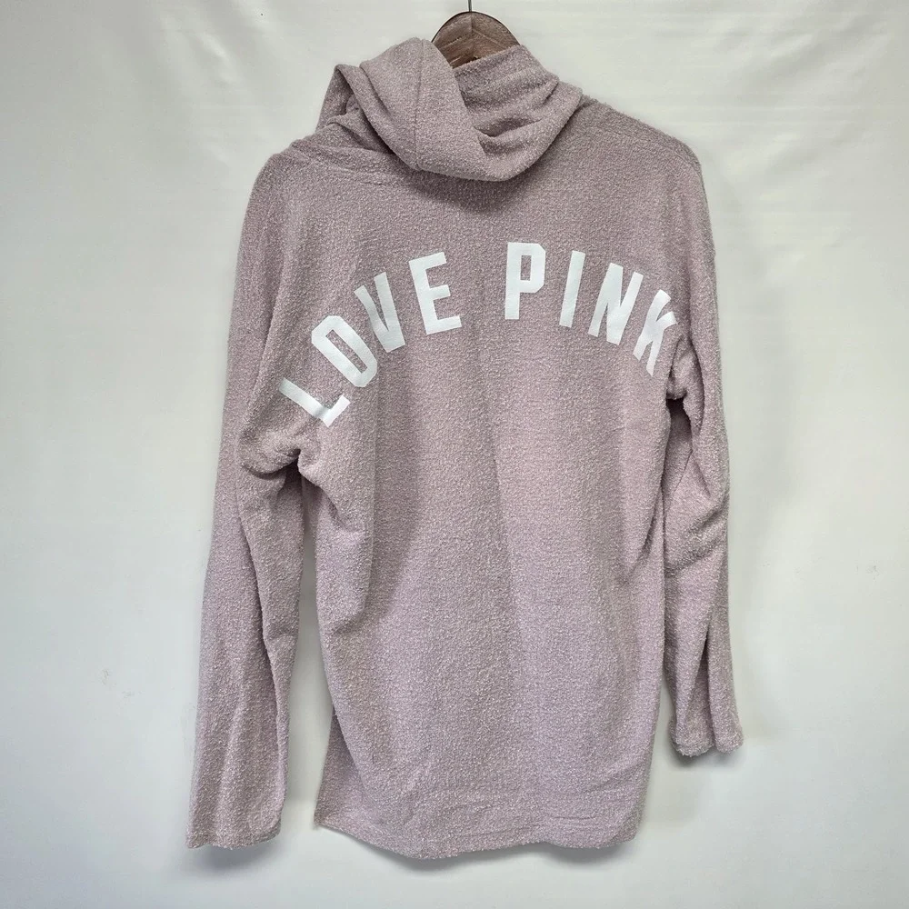 Victoria's Secret Pink Lace-Up Varsity Pullover Hoodie Small
